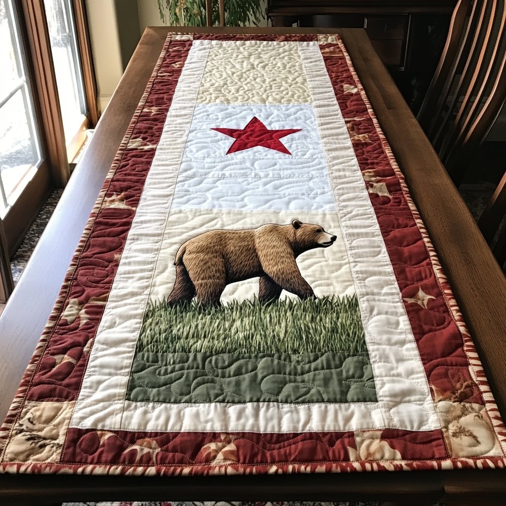 Bear and Star Table Runner