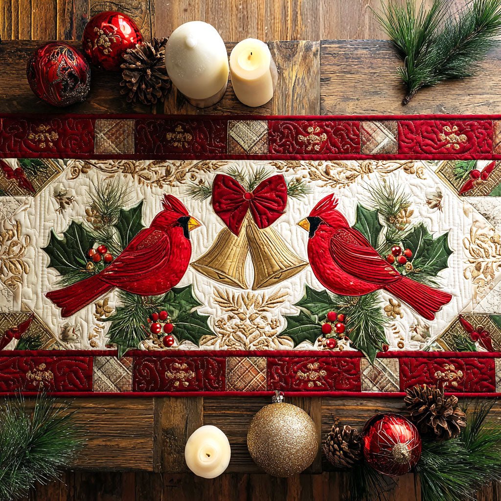 Bells of Crimson Dawn Table Runner