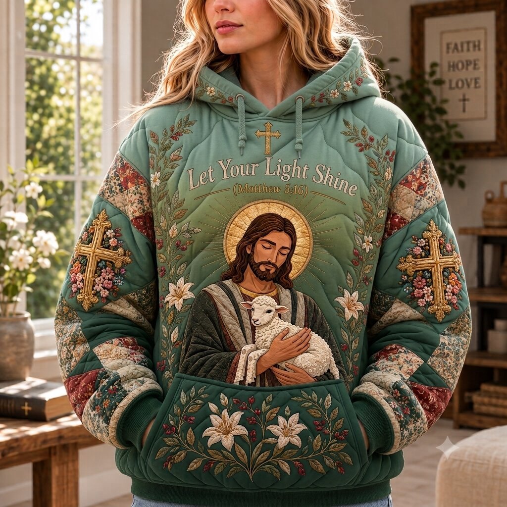 Beloved Jesus Grace hoodie, all-over print