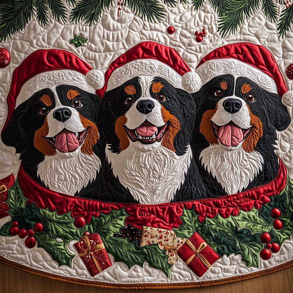 Bernese Guardian Christmas Tree Skirt