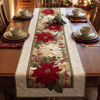 Berry Poinsettia Trail Table Runner