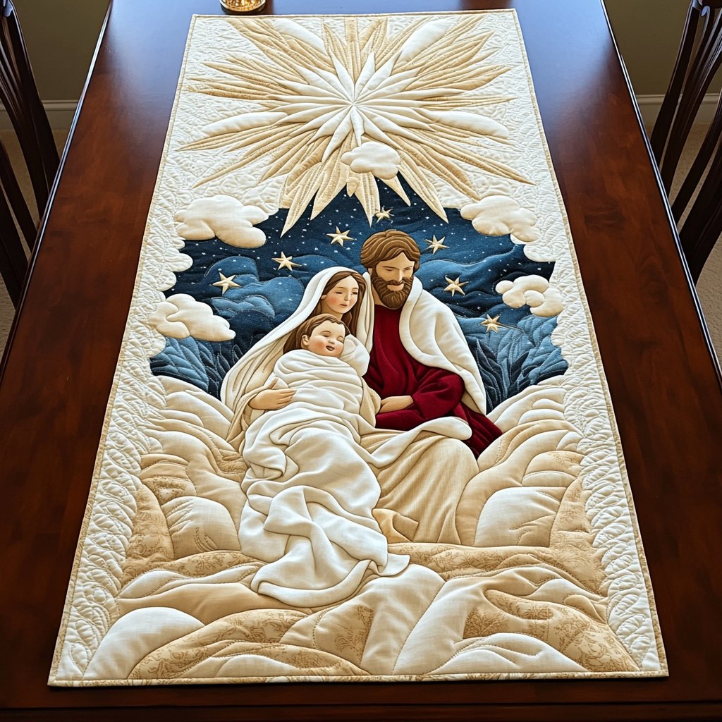 Nativity Under a Starry Sky Table Runner
