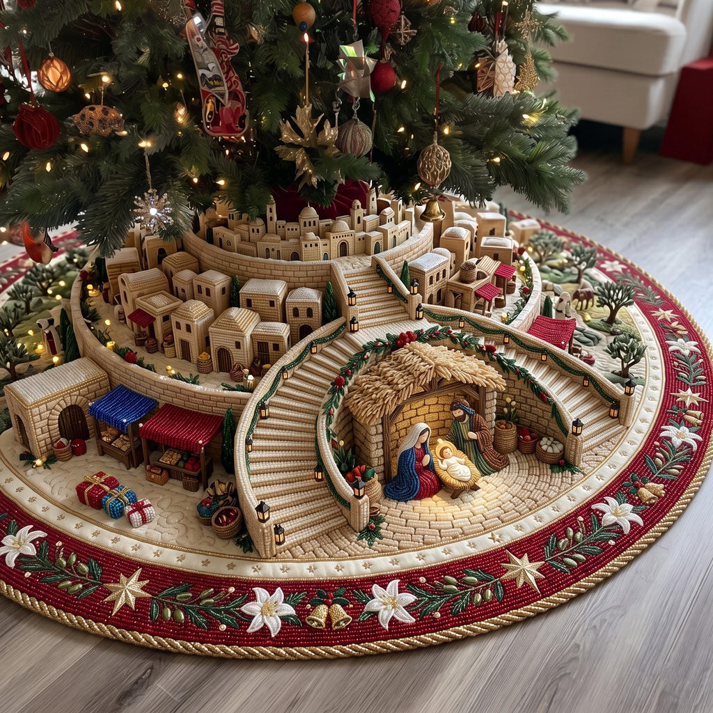 Bethlehem Path Christmas Tree Skirt