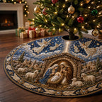 Bethlehem Stable Night Christmas Tree Skirt