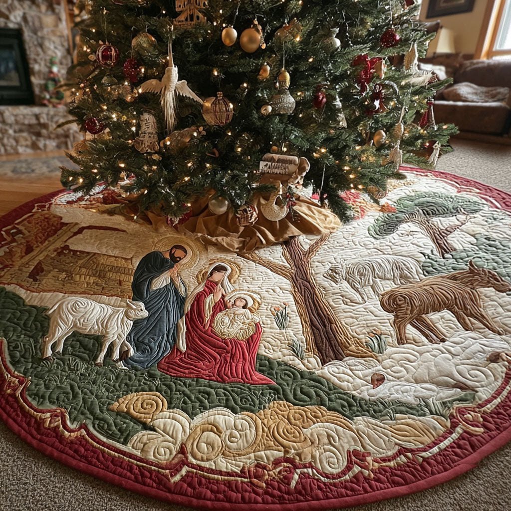 Bethlehem Star Path Christmas Tree Skirt