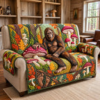 Bigfoot Autumn Mushroom Forest Sofa Cover