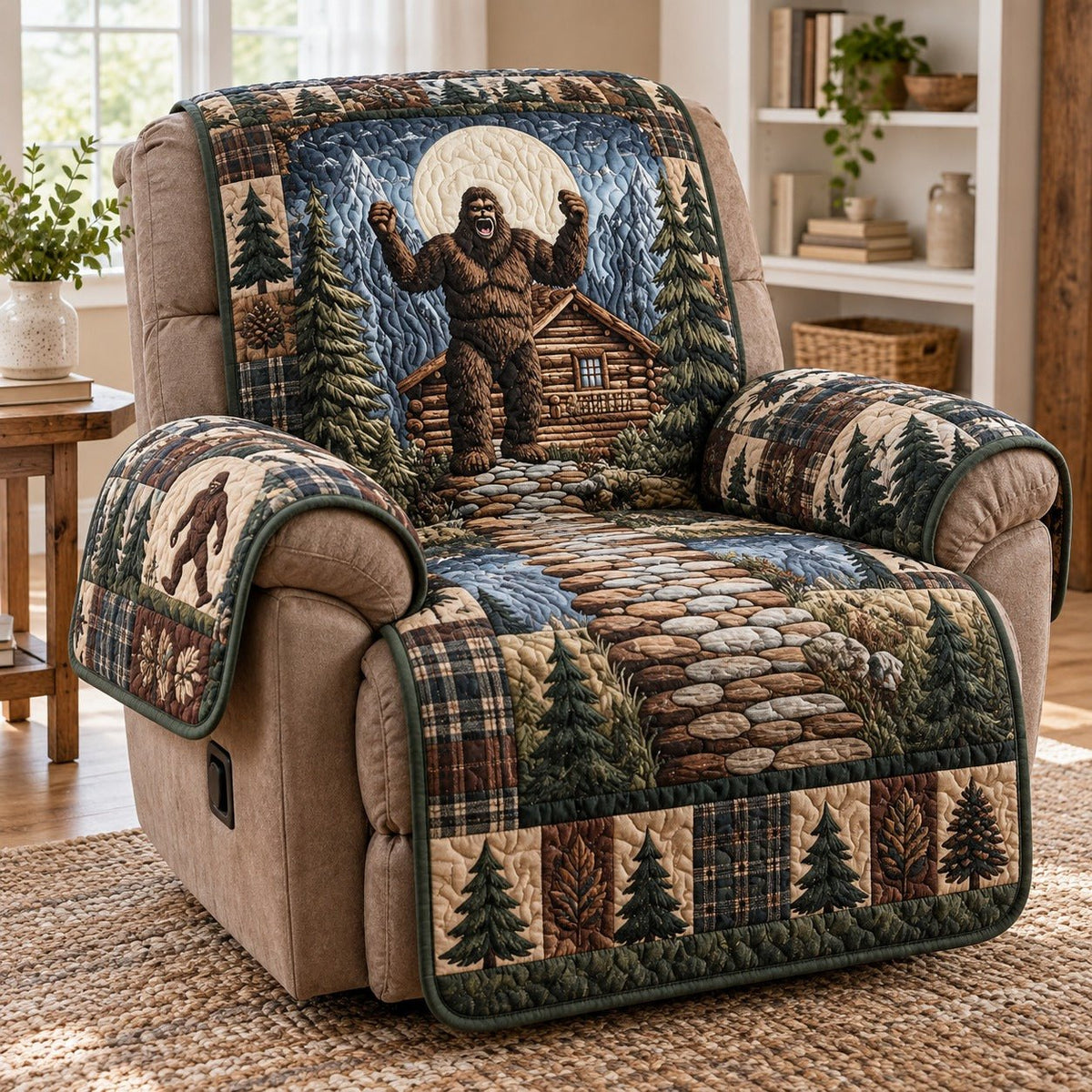 Bigfoot Cabin Moonlight Roar Sofa Cover
