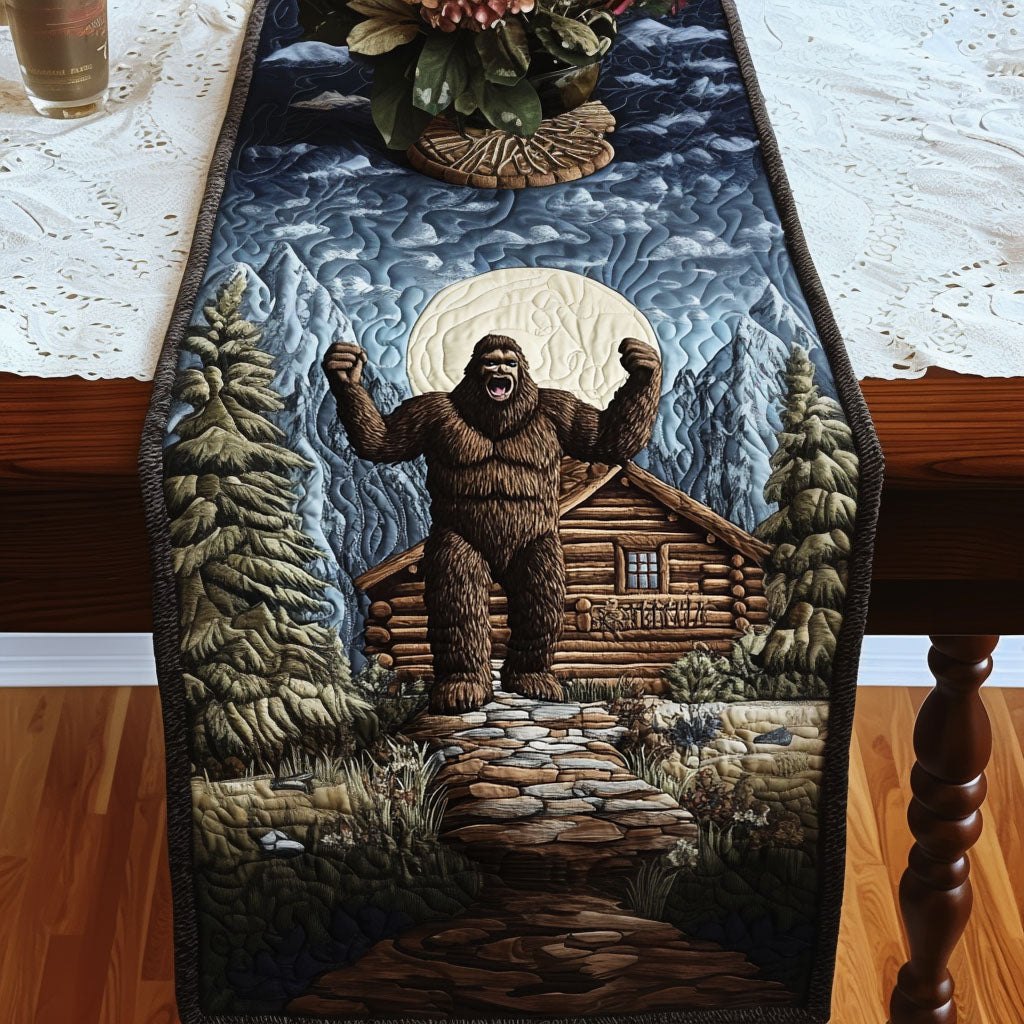 Bigfoot Cabin Night Table Runner