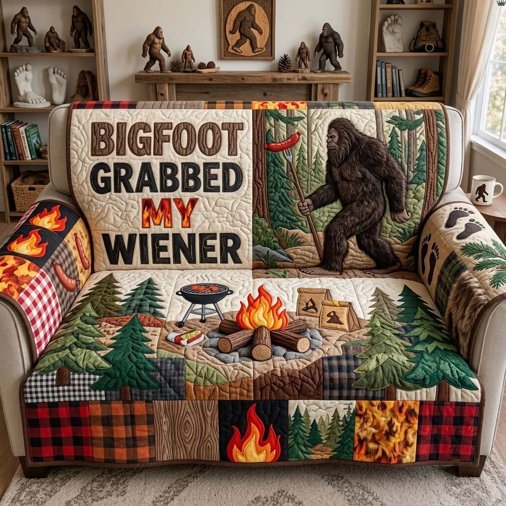 Bigfoot Grabbed My Wiener Sofa Cover