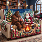 Bigfoot Meets Santa Sofa Cover