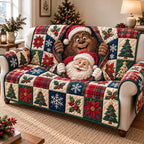 Bigfoot Santa Claus Joy Sofa Cover