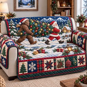 Bigfoot Santa Claus Wonders Sofa Cover - Made to Order
