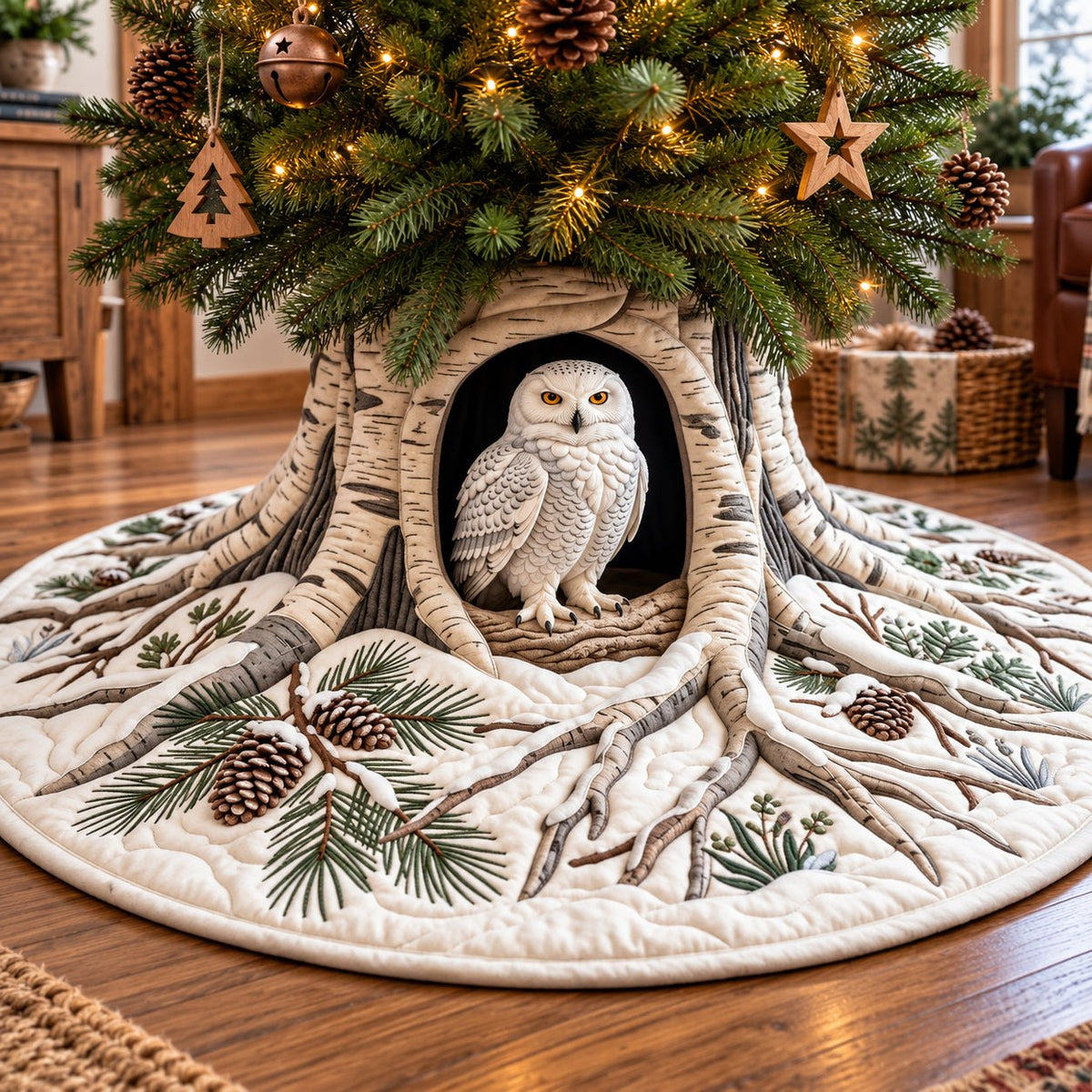 Birch Owl Hollow Christmas Tree Skirt