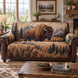 Bison Prairie Lodge Sofa Cover - Made to Order