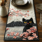 Black Cat Hanami Table Runner