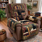 Black Cat Library Sofa Cover