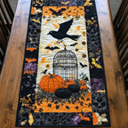 Black Crow Halloween Table Runner