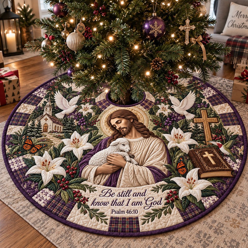 Blessed By His Love Christmas Tree Skirt