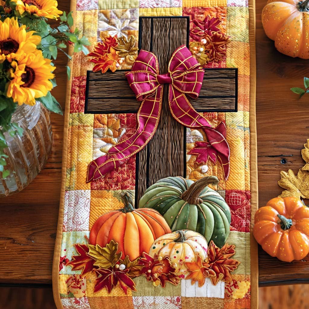 Blessed Fall Cross Table Runner