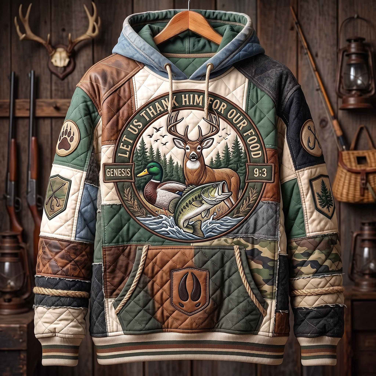 Thank Him For Our Food hoodie, all-over print