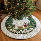 Blessed Manger Christmas Tree Skirt