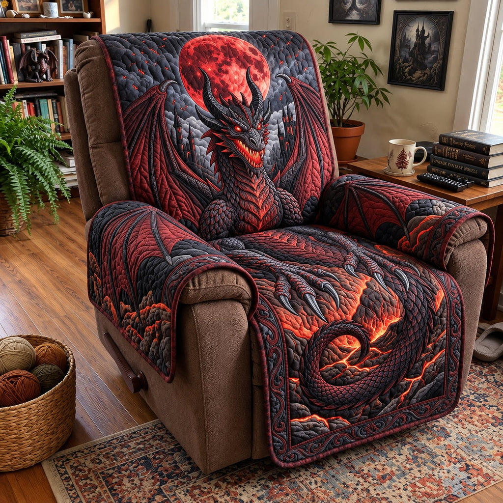 Blood Moon Apocalypse Dragon Sofa Cover
