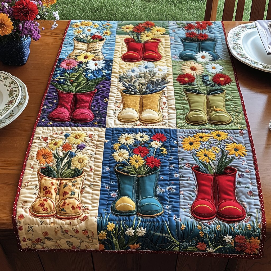 Bloom Boots Table Runner
