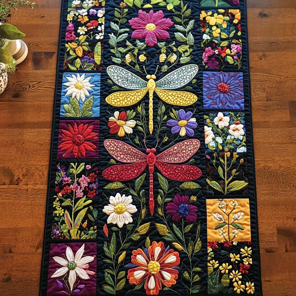 Bloom Dragonfly Table Runner
