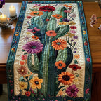 Blooming Cactus with Desert Flowers Table Runner