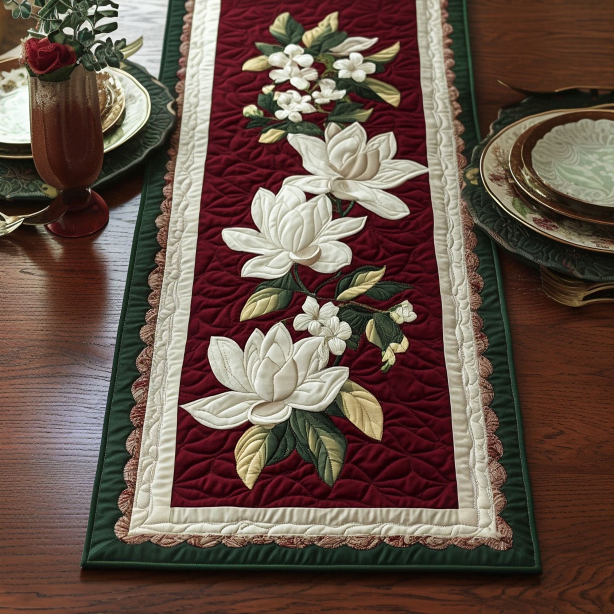 Bloom of Elegance Table Runner