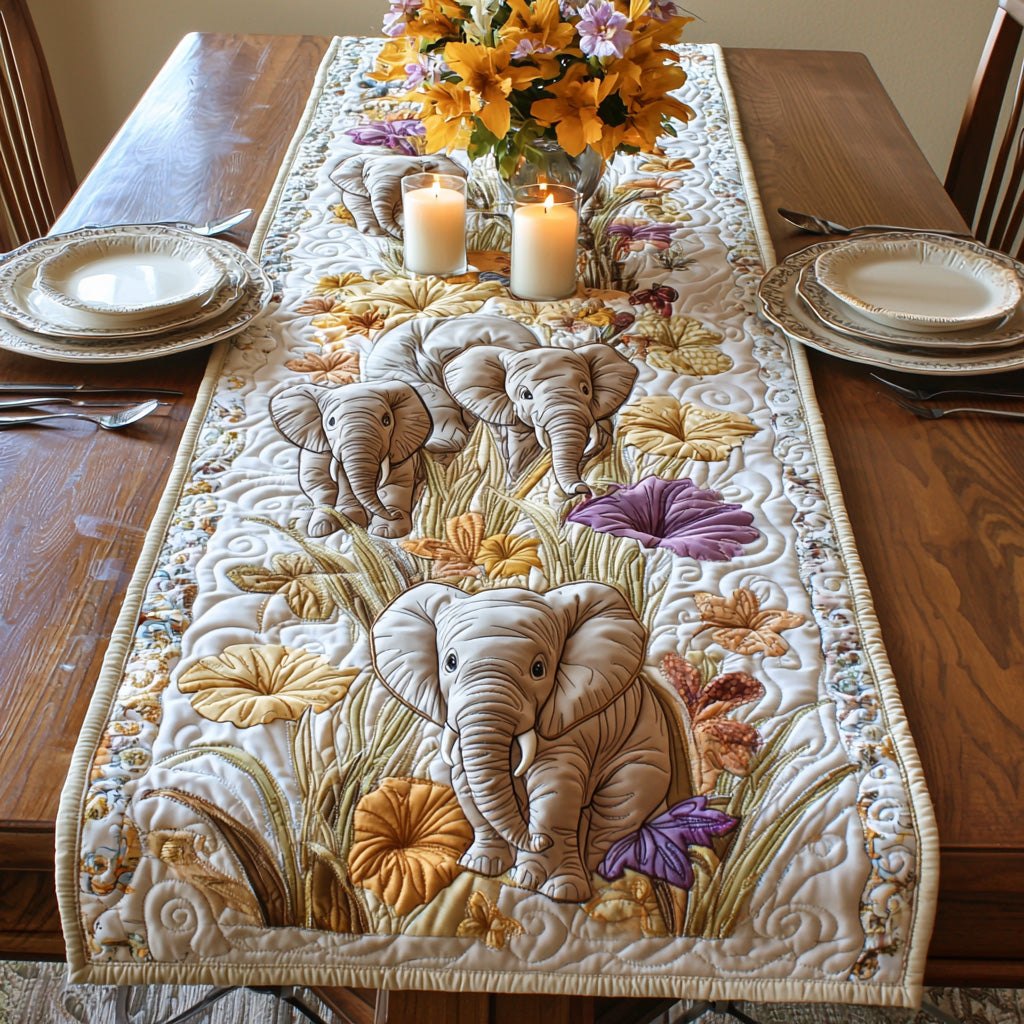 Blooming Baby Elephant Table Runner