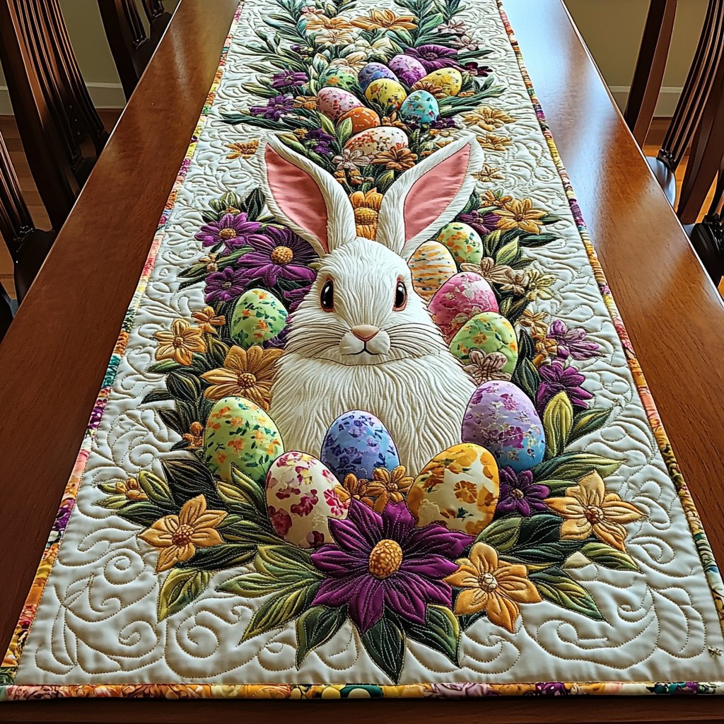 Blooming Bunny Table Runner