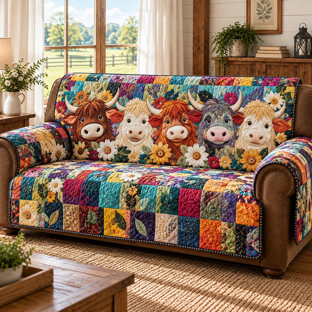 Blooming Country Meadow Sofa Cover