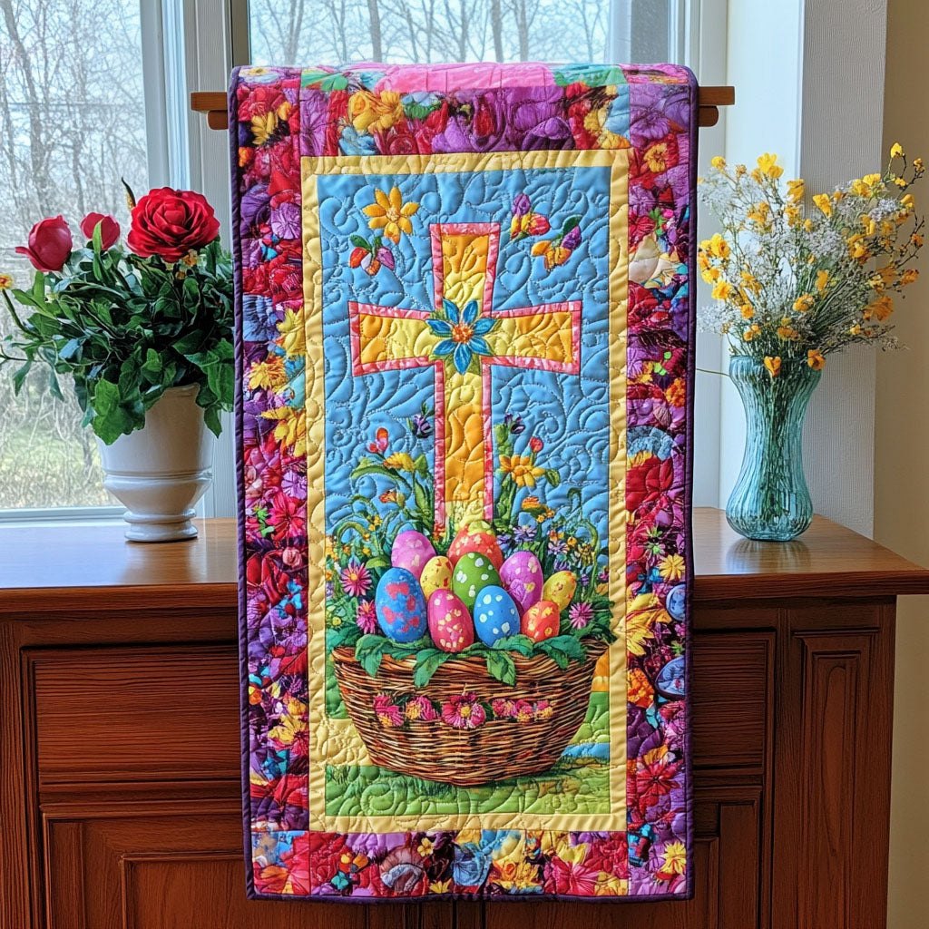 Blooming Easter Basket Table Runner