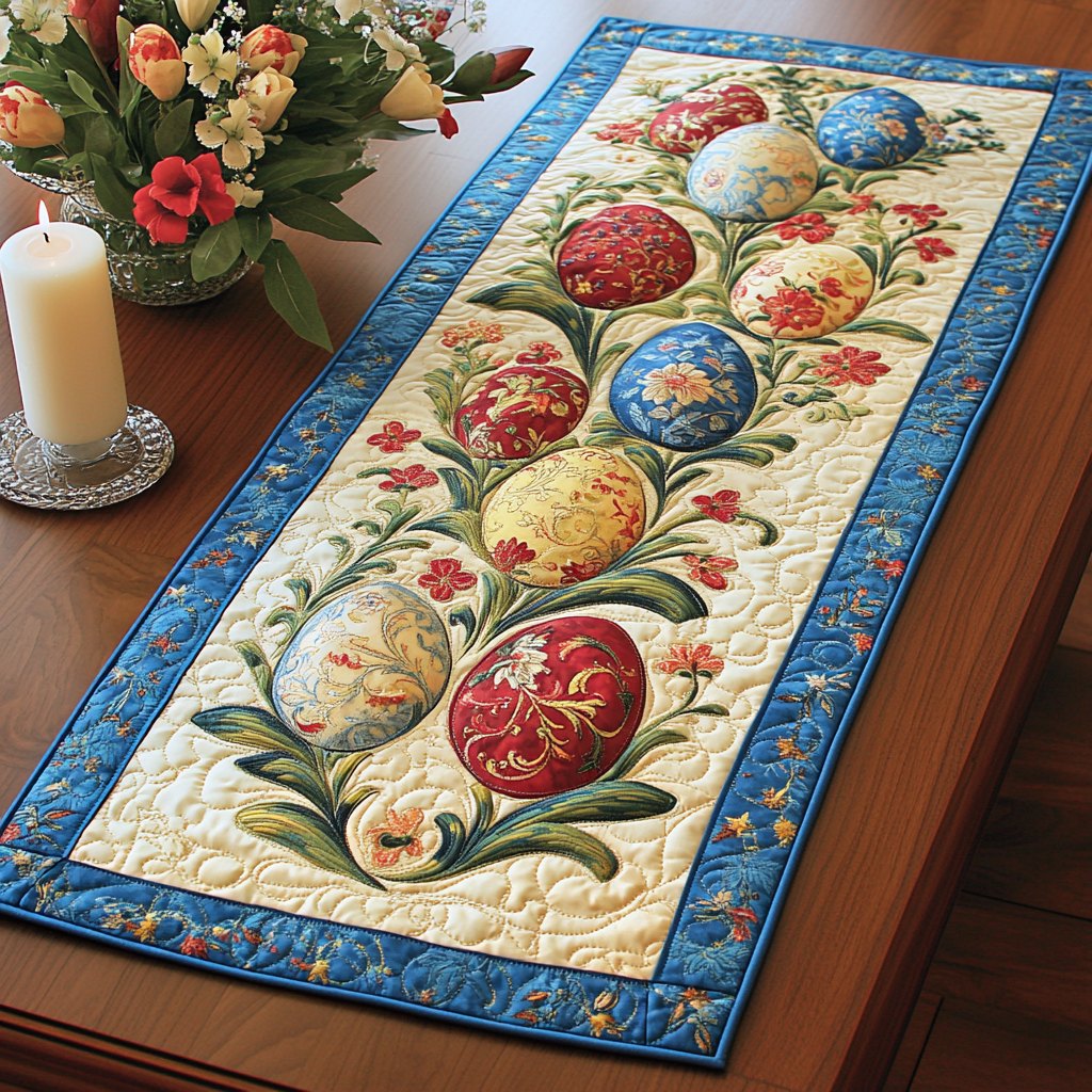 Blooming Eggs Table Runner