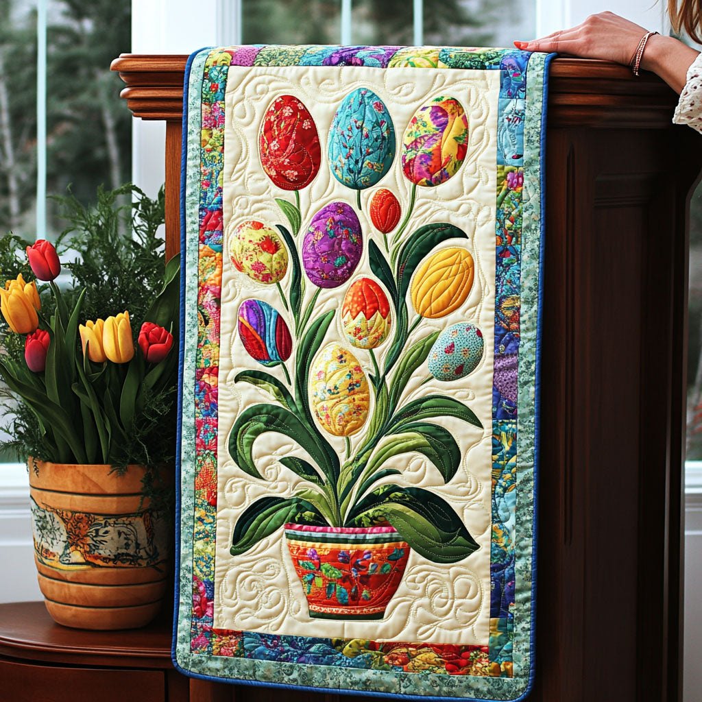 Blooming Eggscape Table Runner