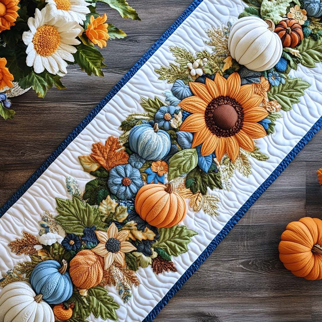 Blooming Fall Lane Table Runner