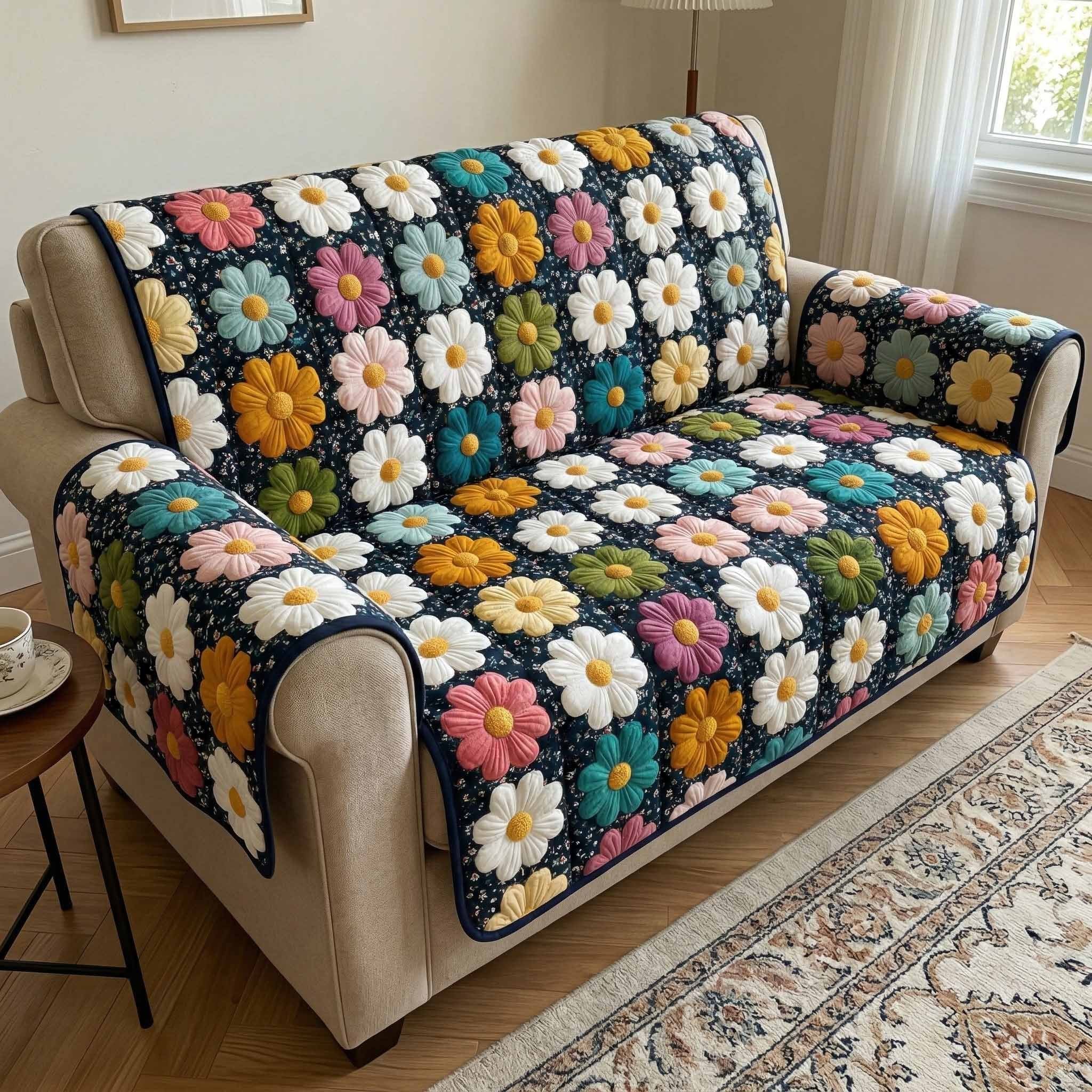 Blooming Hearts Sofa Cover
