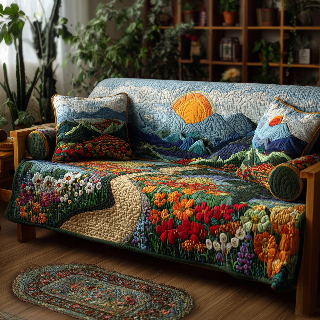 Blooming Horizon Glow Sofa Cover