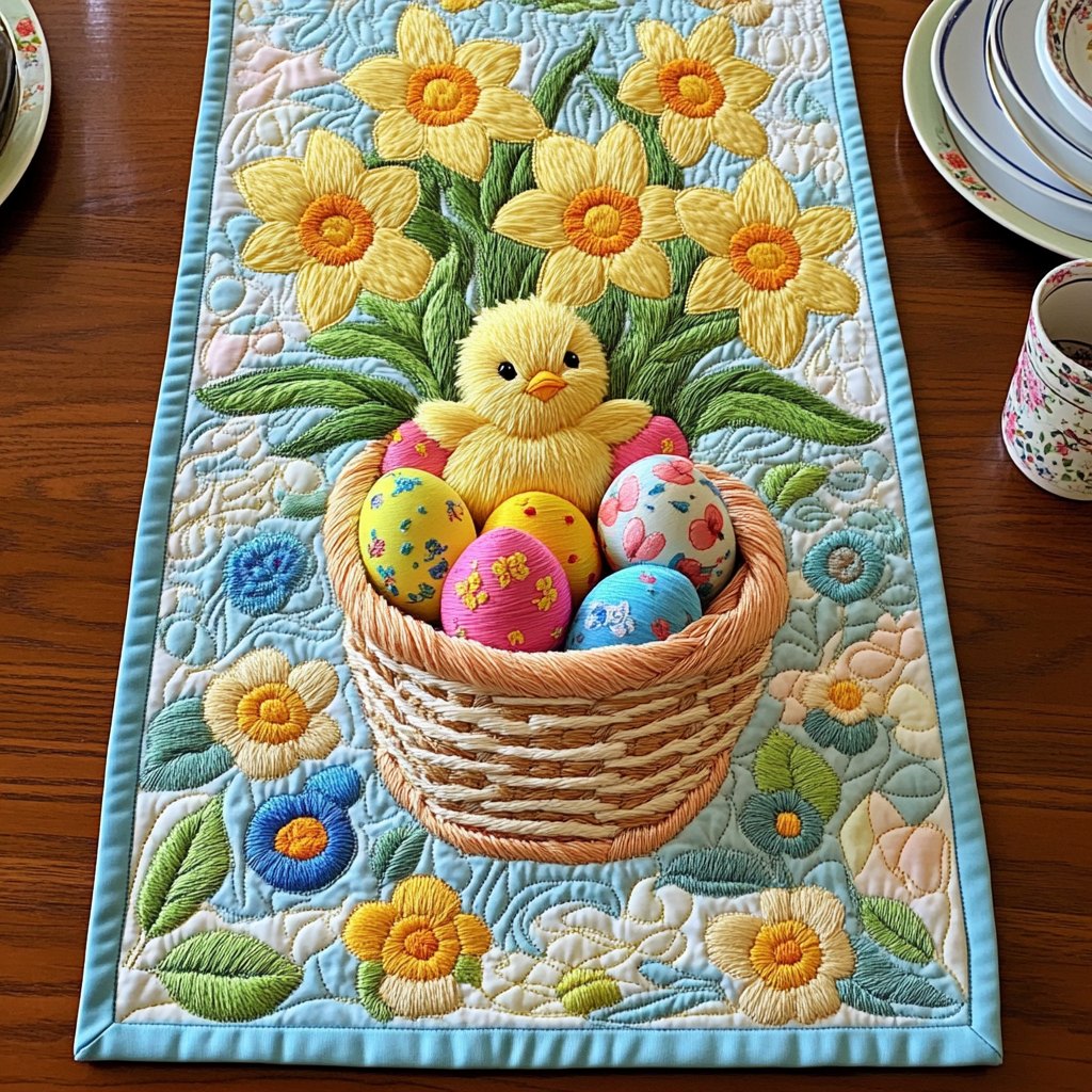 Blossom Basket Delight Table Runner