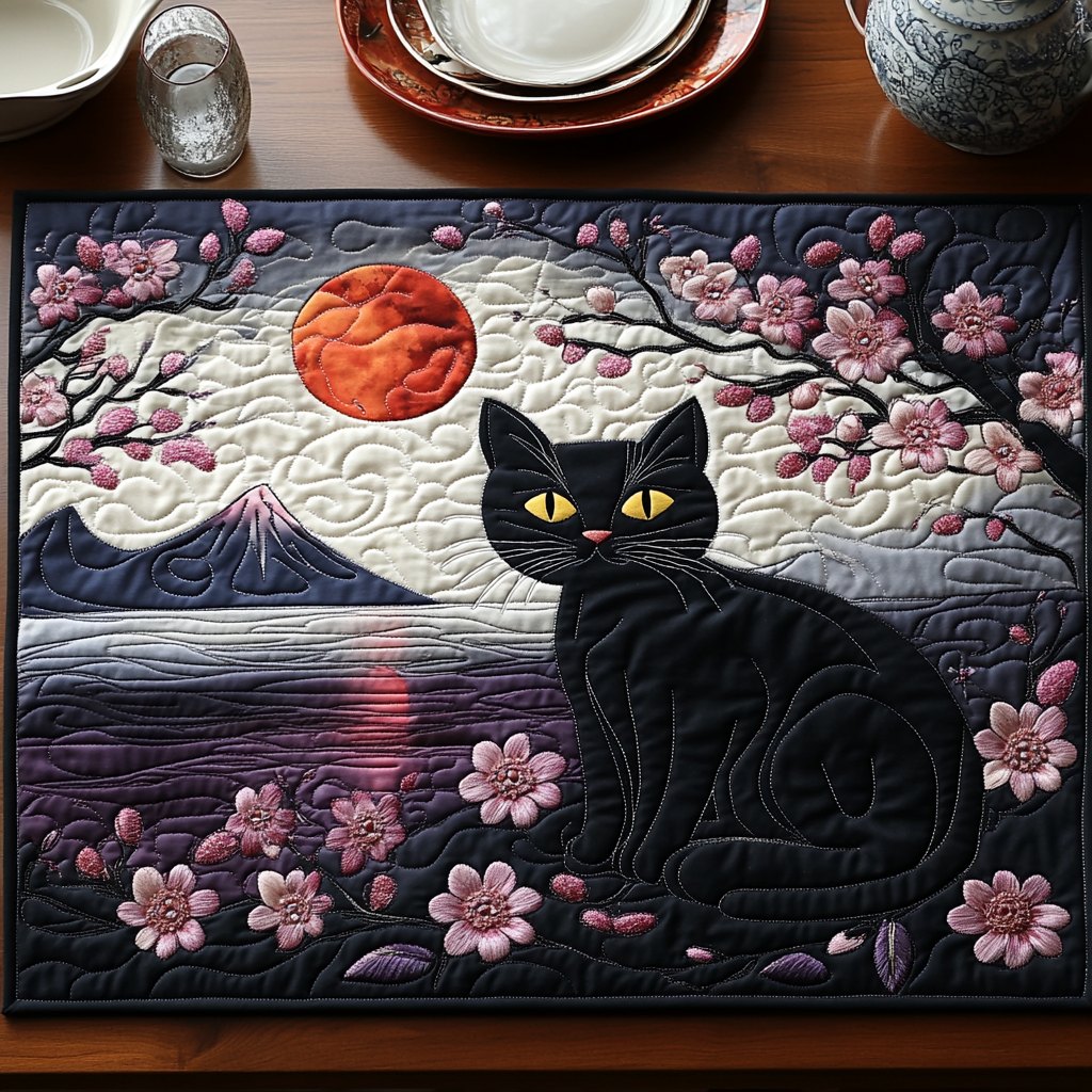 Blossom Mountain Cat Table Runner