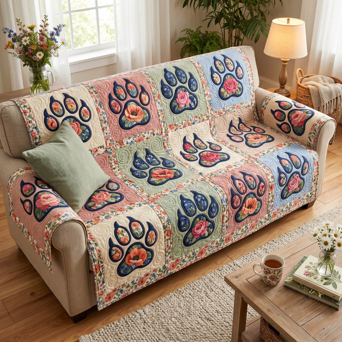 Blossom Tails Sofa Cover