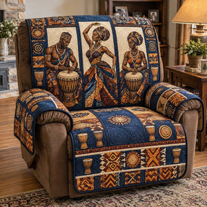 Blue African Harmony Sofa Cover - Made to Order