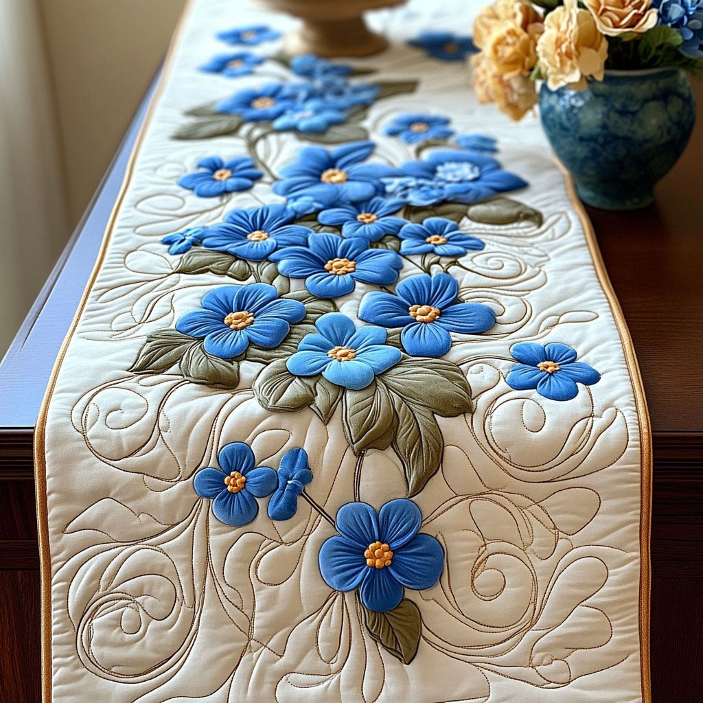 Blue Bloom Bliss Table Runner