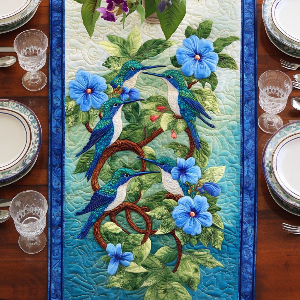 Blue Blossom Dance Table Runner