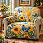 Blue Butterfly Sunshine Sofa Cover