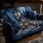 Blue Eyes Wolf Sofa Cover