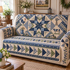 Blue Farmhouse Sofa Cover
