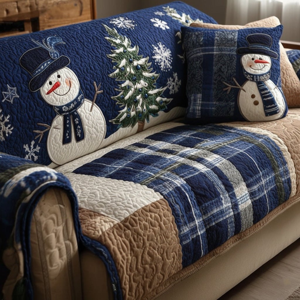 Blue Festive Nights Sofa Cover