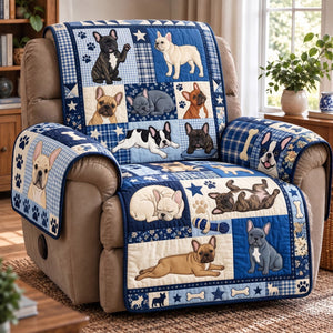 Blue Frenchie Sofa Cover - Made to Order